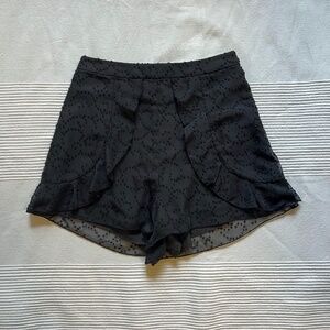 The Fifth Label Black High Waisted Ruffle Shorts Size XS
